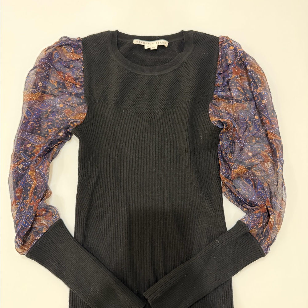 Veronica Beard Merino Wool Printed Sweater